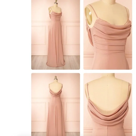 Kieran Taupe | A-Line Maxi Dress w/ Lace (Never worn with tags) - Picture 3 of 3